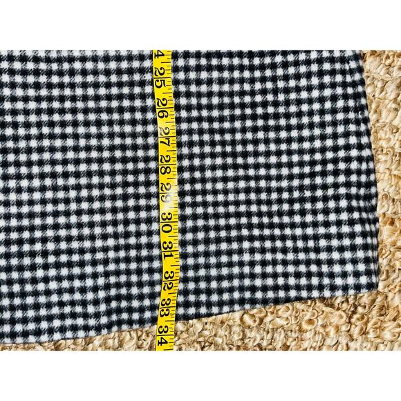 Love Moschino Wool Blend Jacket/Pea Coat Coat Gingham Black White Size 8 - Picture 7 of 11